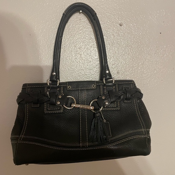 Coach Handbags - Vintage Black leather Coach bag, EST 1941